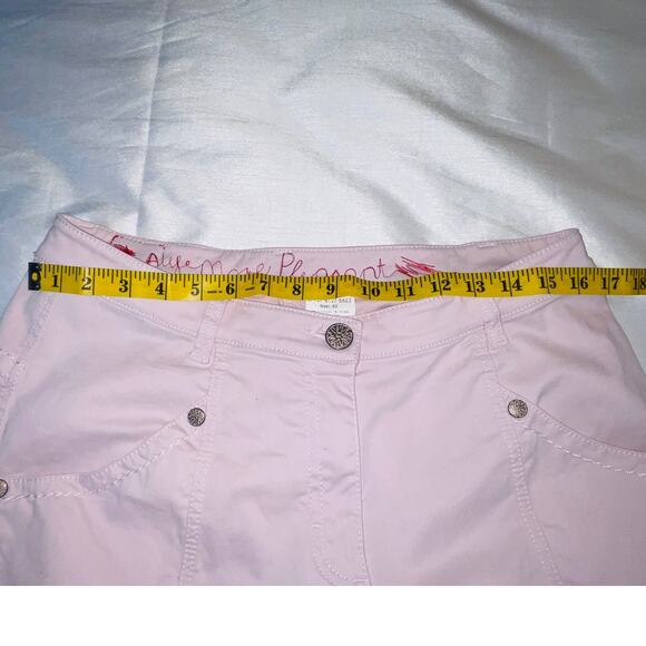 Vintage Blue Willi's Pink Capri Pants - Women's Size 42 (10 US) - With Stretch - Picture 10 of 11
